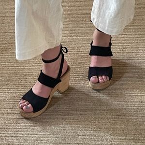 Wooden clogs with suede straps!